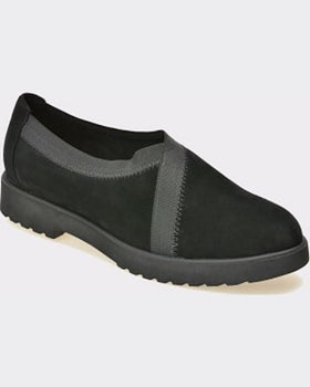 Clarks Pantofi negri din piele intoarsa