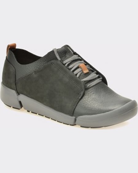 Clarks Pantofi negri din piele naturala