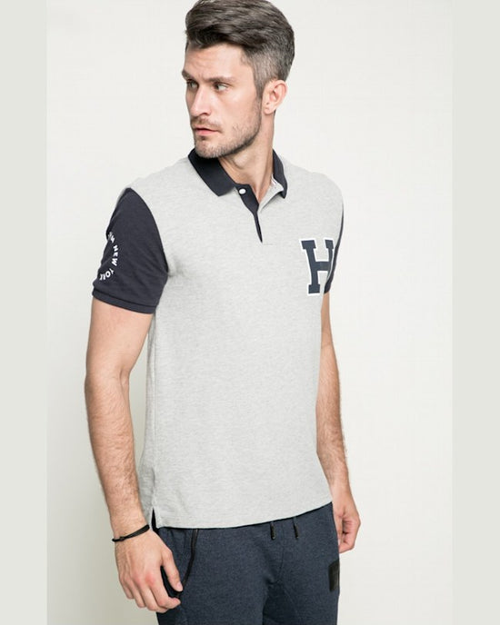 Tricou Tommy Hilfiger polo gri