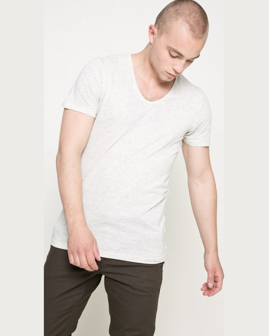 Tricou Review gri deschis