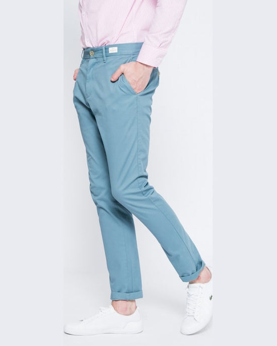 Pantaloni Tommy Hilfiger albastru