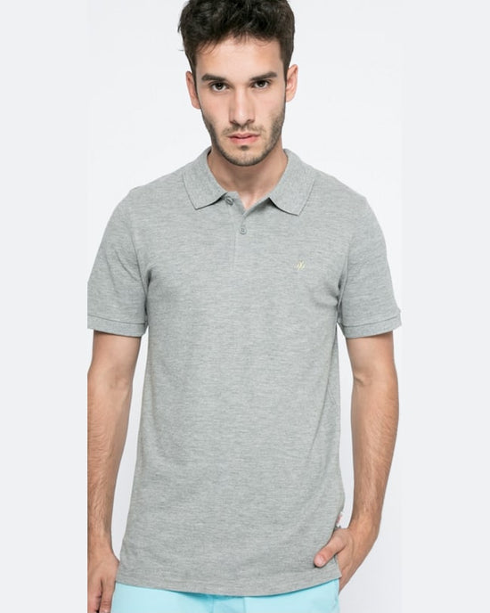 Tricou Jack and Jones polo gri deschis