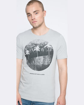 Tricou Jack and Jones gri deschis