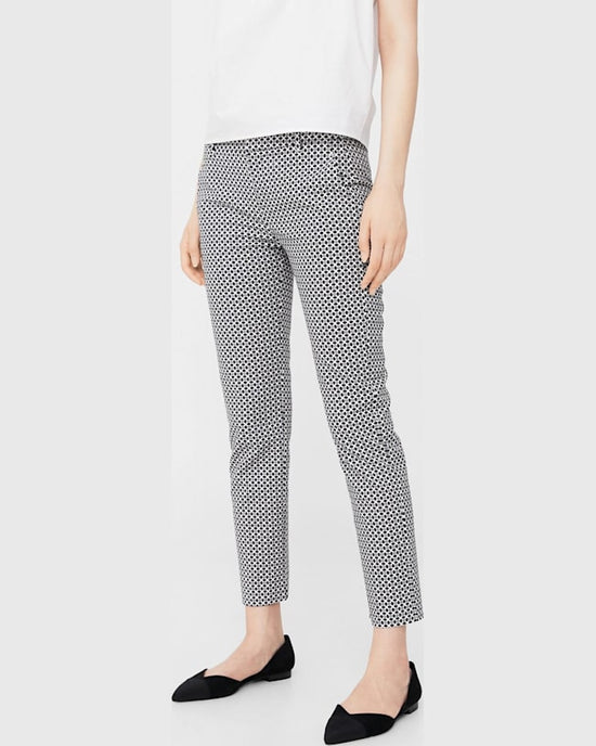 Pantaloni Mango scar alb