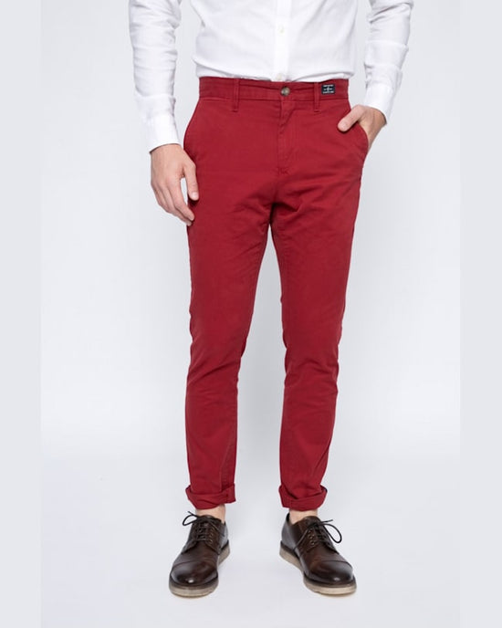 Pantaloni Tommy Hilfiger denton china carmin