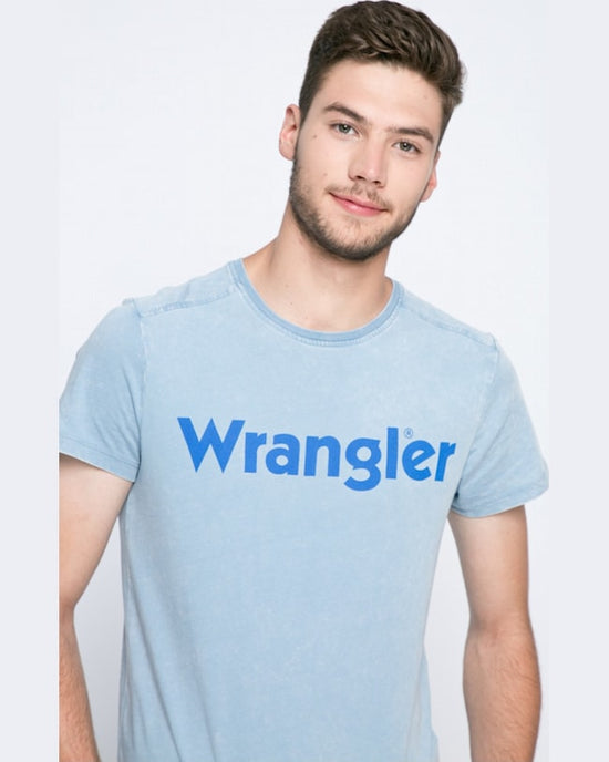 Tricou Wrangler albastru deschis