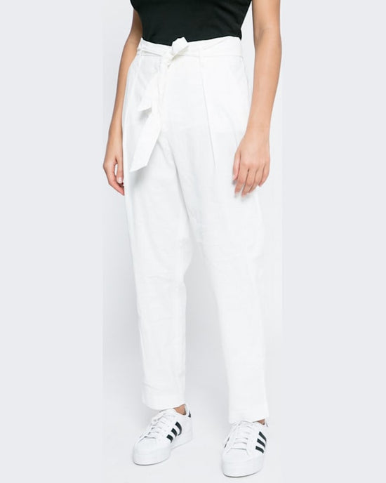 Pantaloni Tommy Hilfiger tina alb