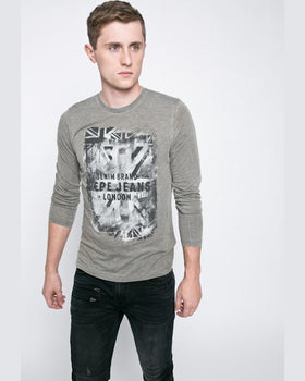 Longsleeve Gri Imprimat Pepe Jeans