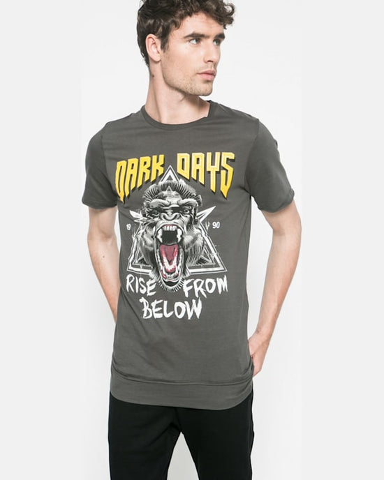 Tricou Jack and Jones negru cărbune