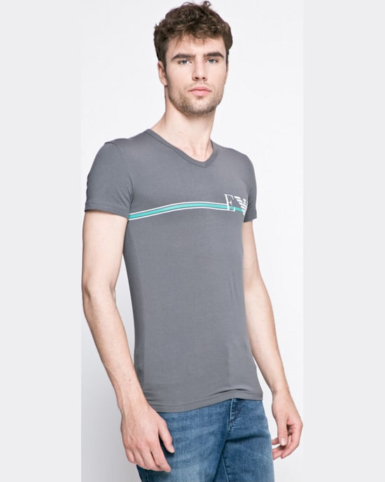 Tricou Emporio Armani gri deschis