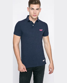 Tricou Superdry superdry polo bleumarin