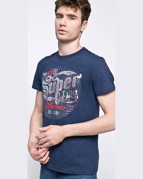 Tricou Superdry superdry bleumarin