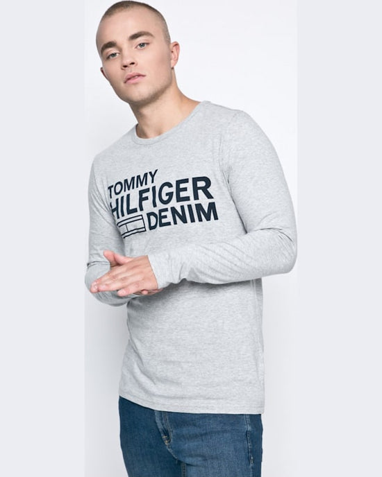 Longsleeve Tommy Hilfiger gri deschis