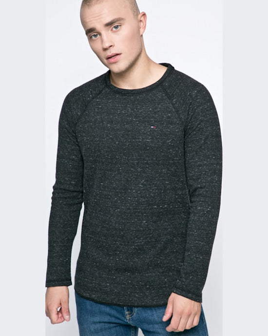 Longsleeve Tommy Hilfiger negru cărbune