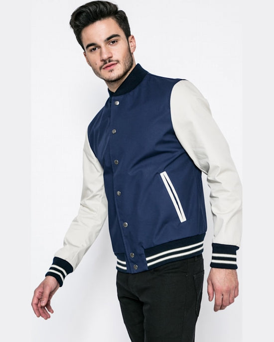 Geaca Tommy Hilfiger bomber colorblock bleumarin