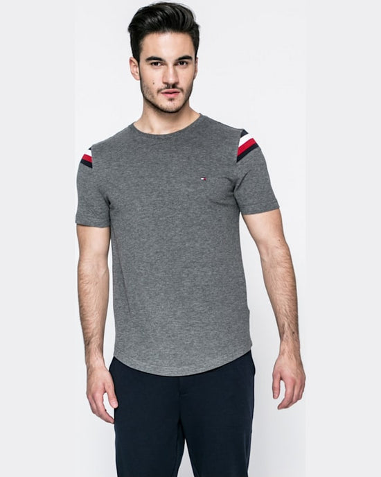 Tricou Tommy Hilfiger donny gri