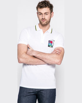 Tricou Trussardi polo alb