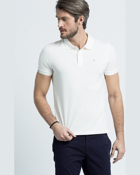 Tricou Jack and Jones polo alb