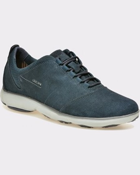 Geox Pantofi bleumarin din piele intoarsa