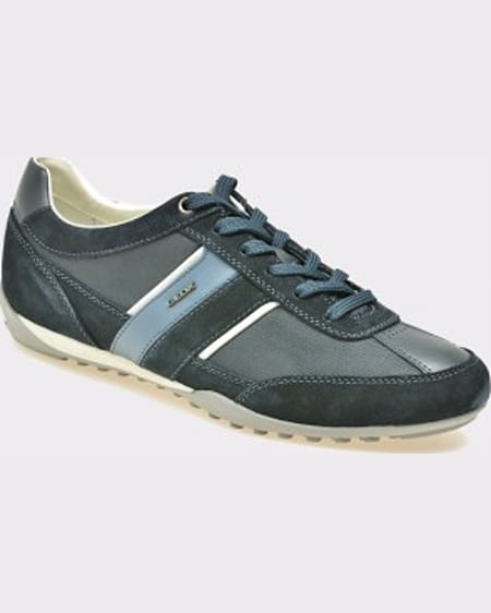 Geox Pantofi sport bleumarin din piele intoarsa