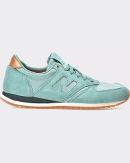 New Balance Pantofi sport verzi din material textil si piele