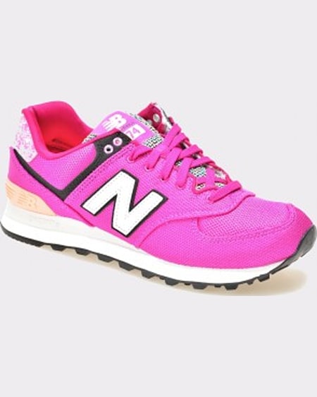 New Balance Pantofi sport fucsia din material textil si piele